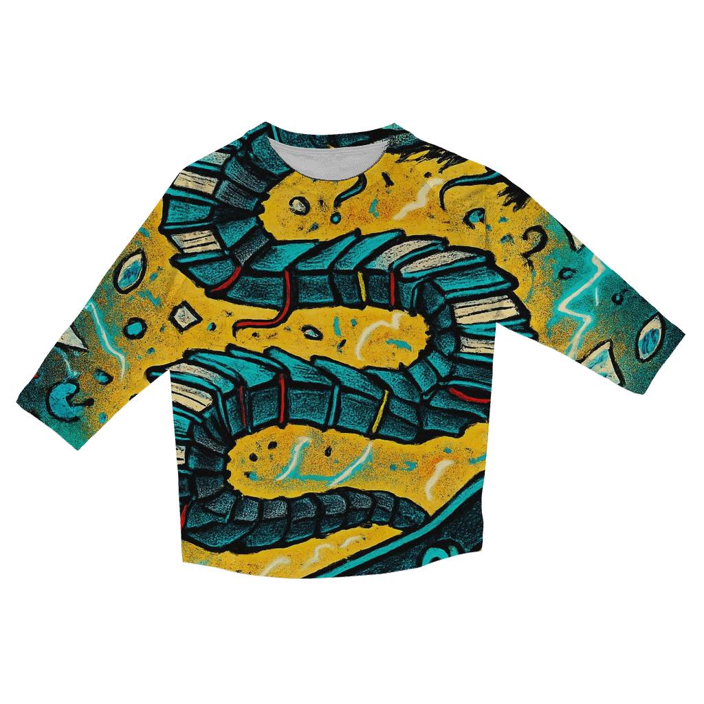 Thunder Library Skate Serpent trendy 3/4 sleeve tops