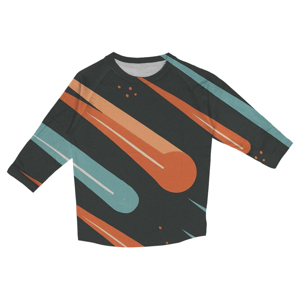 Comet Trail Overprint Drift personalized 3/4 sleeve tees