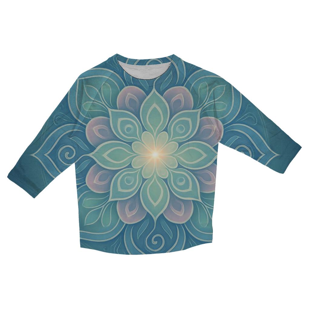 Aurora Breath Mandala personalized 3/4 sleeve tees