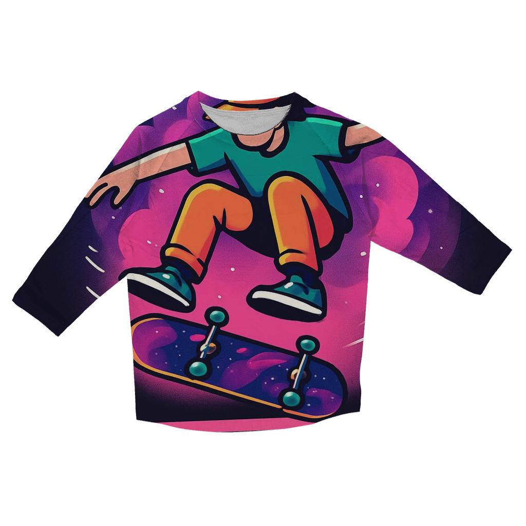 Nebula Street Skate Flow cotton quarter sleeve shirts