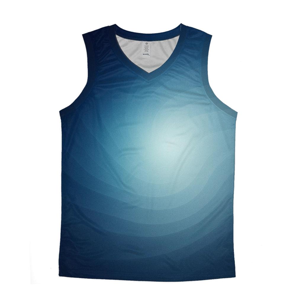 Moonlit Glacier Bloom cotton sleeveless tops