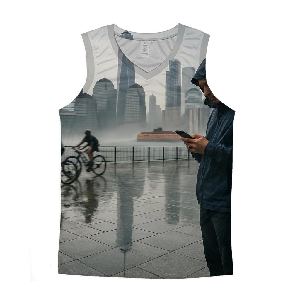Battery Park Promenade After A Summer Downpour personalized athletic tanks