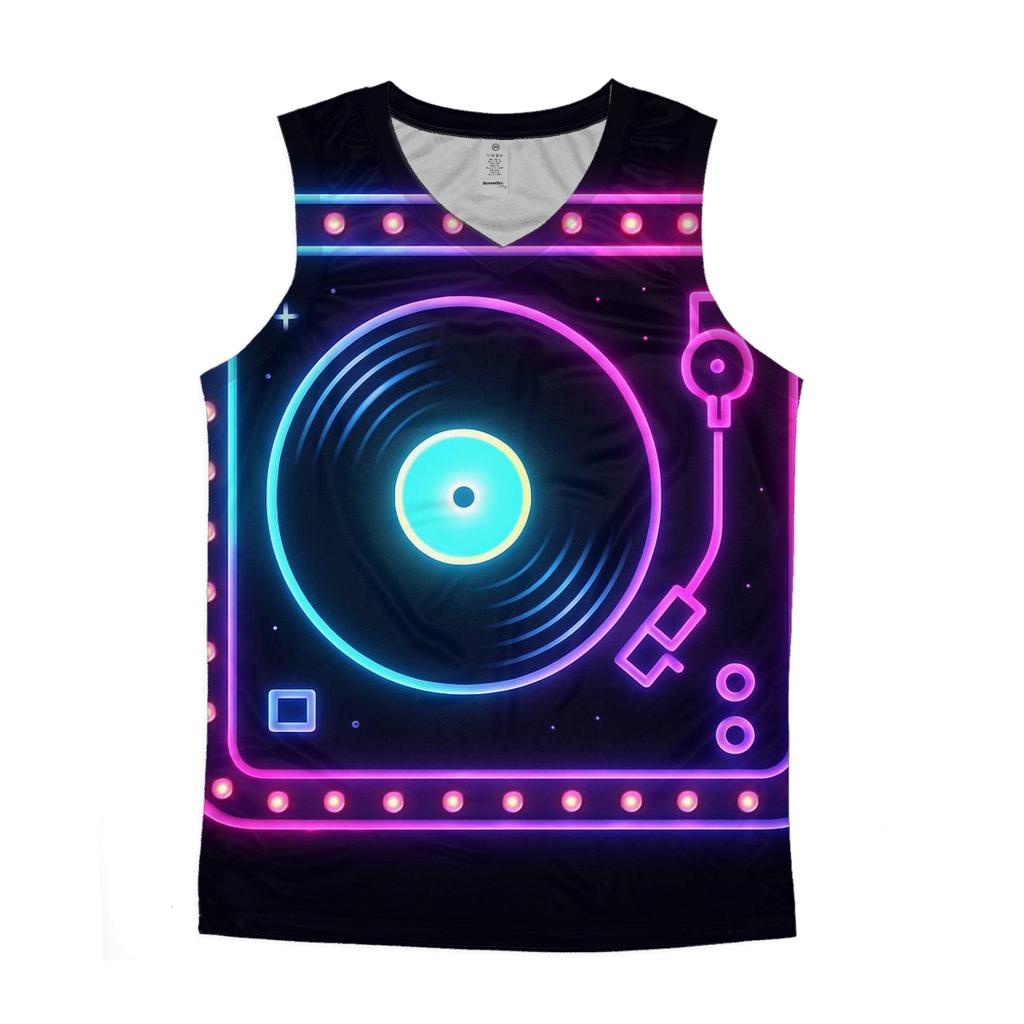 Neon Marquee Turntable cotton sleeveless tops
