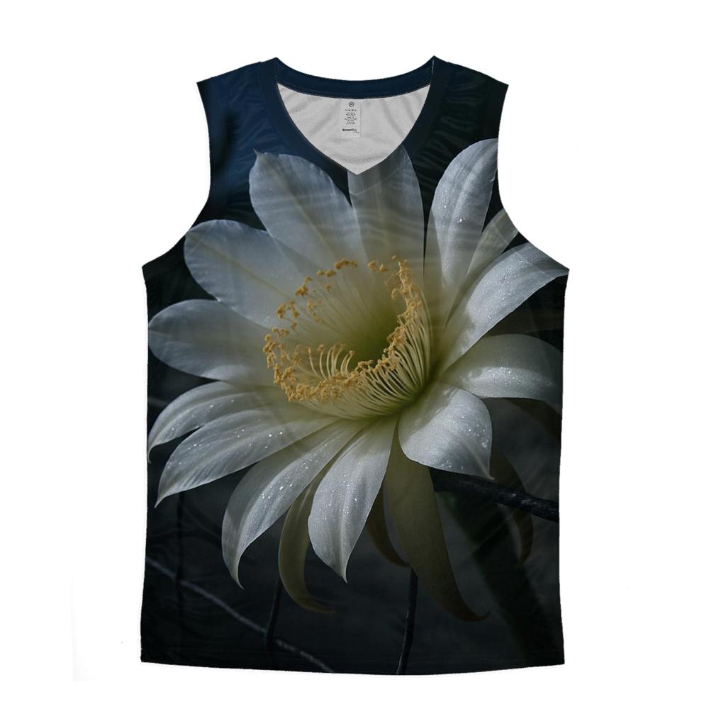 Night Blooming Cereus On A Desert Fence Line personalized athletic tanks