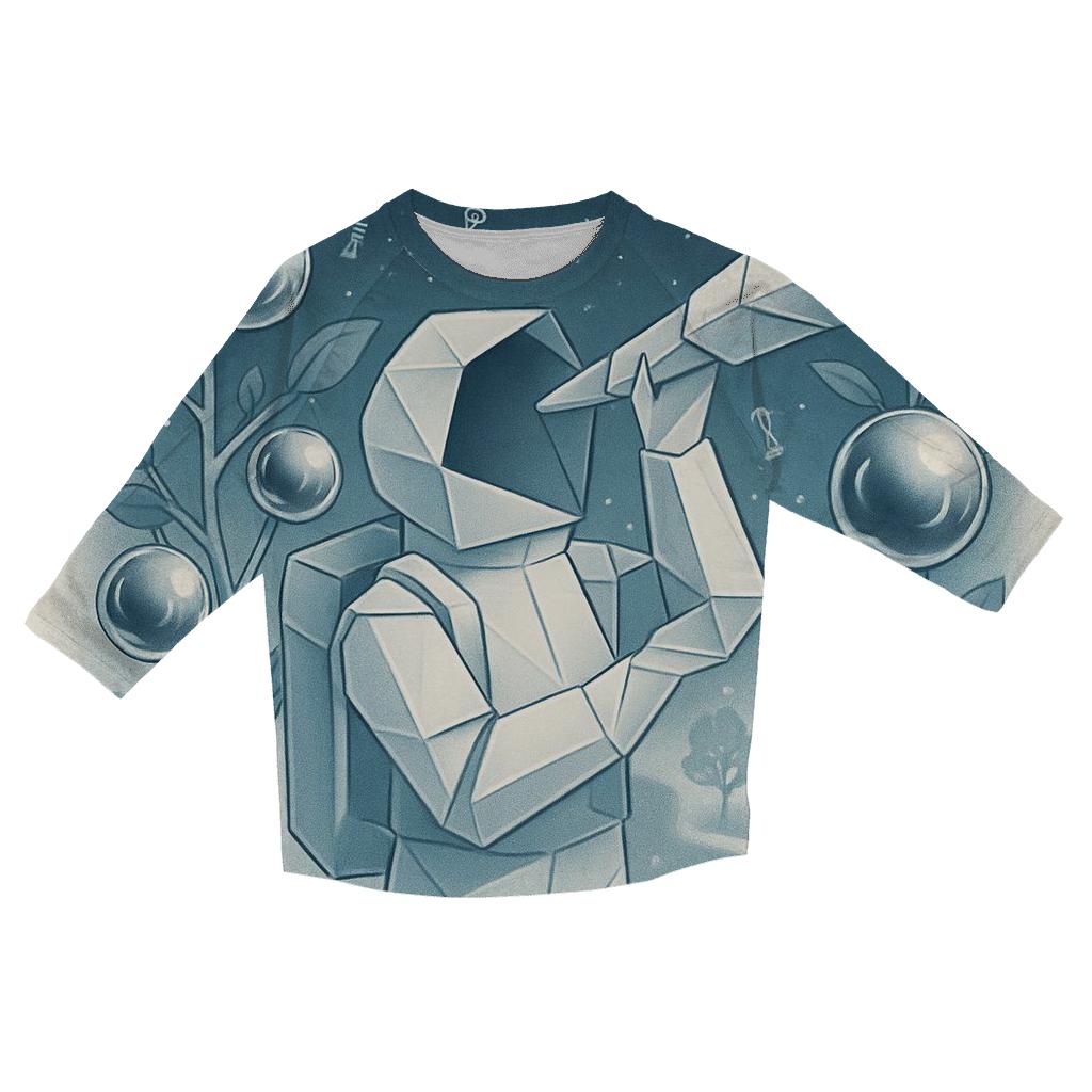 Origami Astronaut In A Mirror Orchard fashion 3/4 sleeve shirts