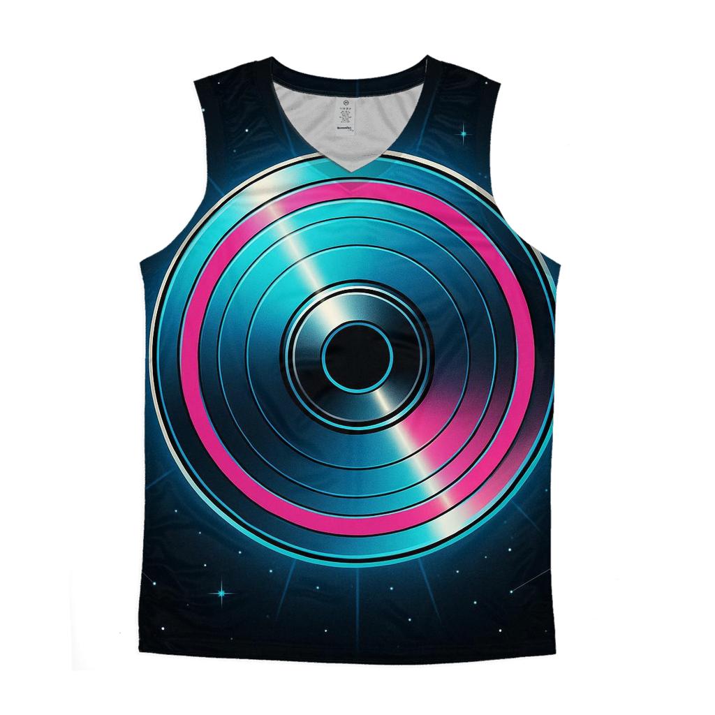 Laser Disc Galaxy Rings custom tank tops