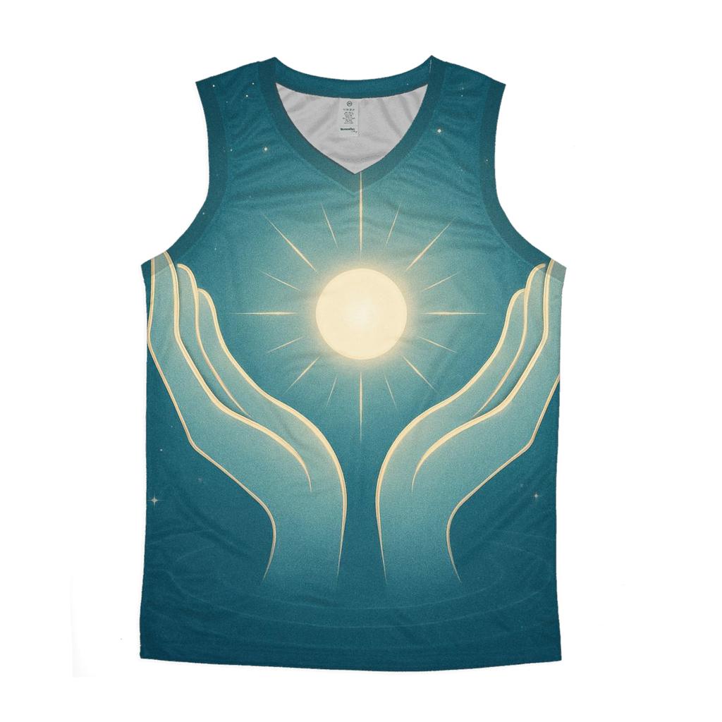 Starlit Open Palms casual summer tank tops