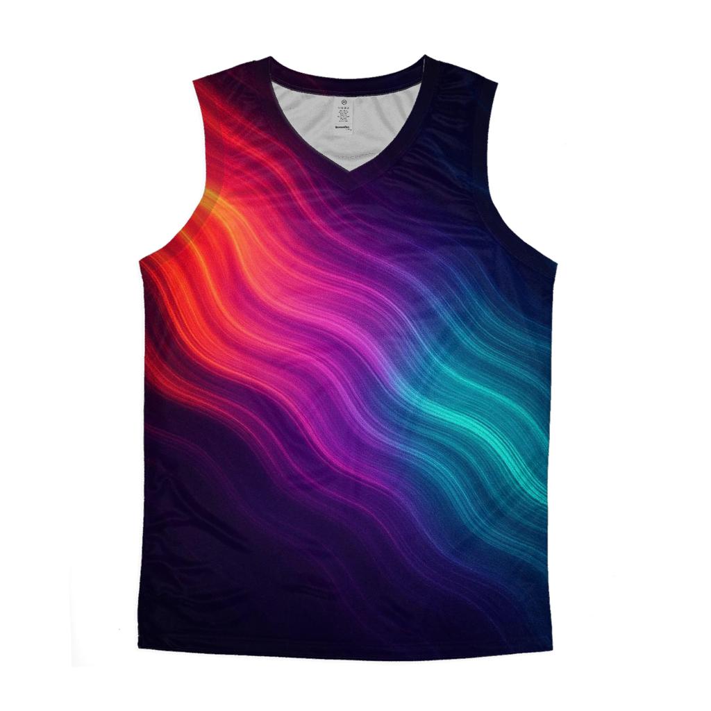 Molten Aurora Spill personalized athletic tanks