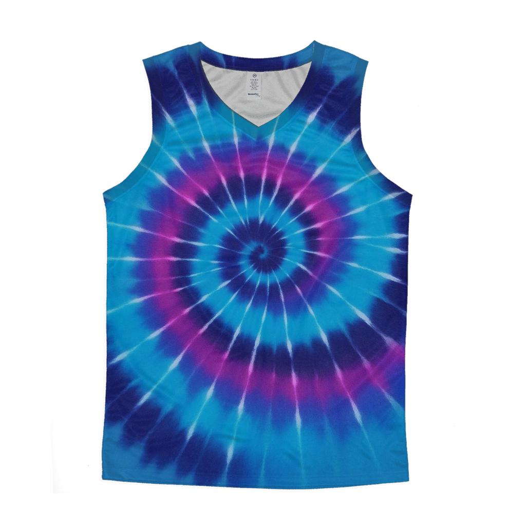 Nebula Spiral Overdye Whirlpool sports performance tank tops
