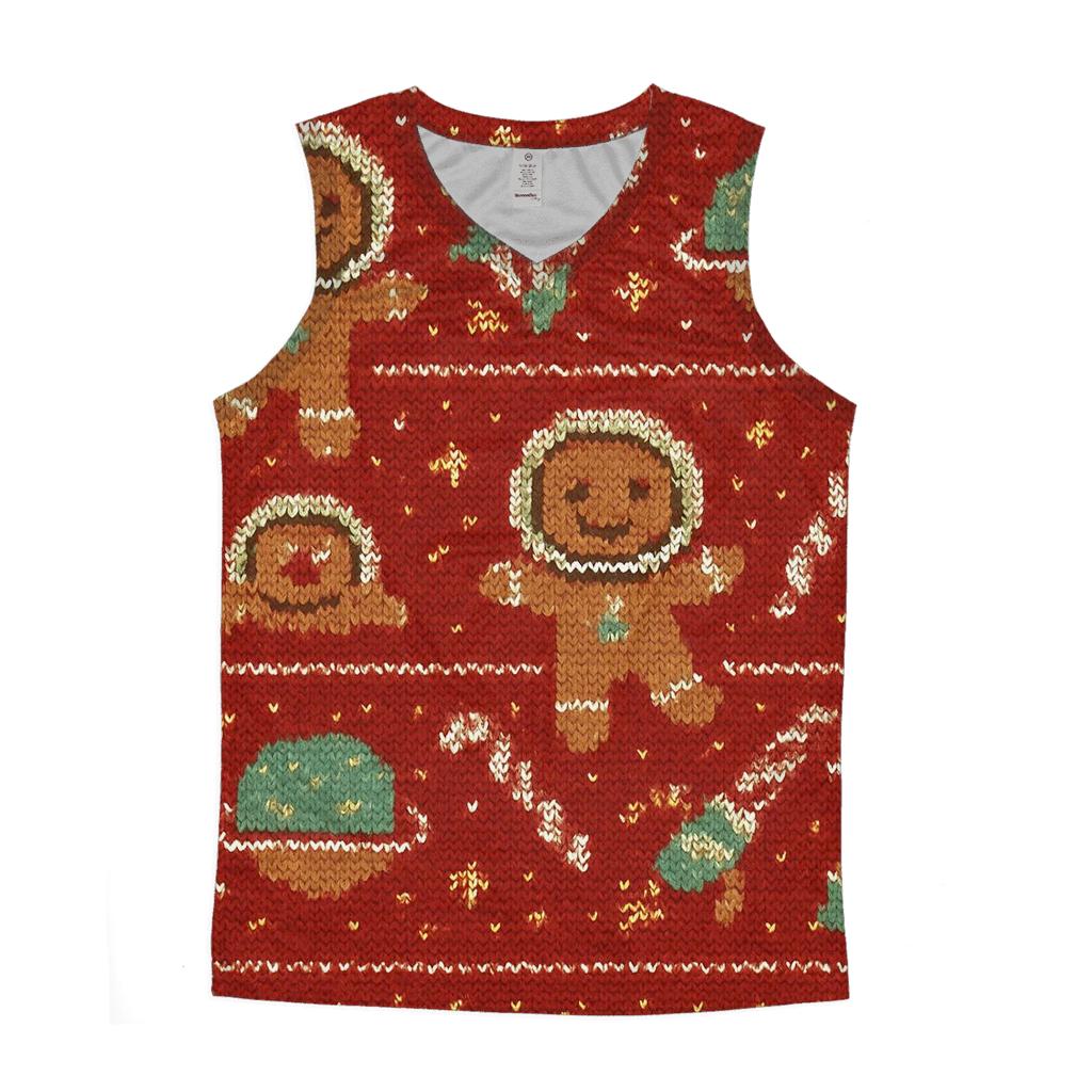 Gingerbread Rocket Row Design sports performance tank tops
