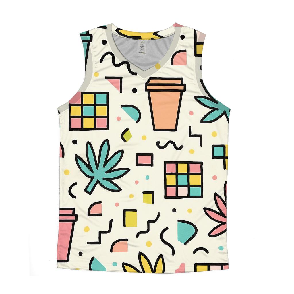 Miami Mall Food Court Memphis personalized athletic tanks