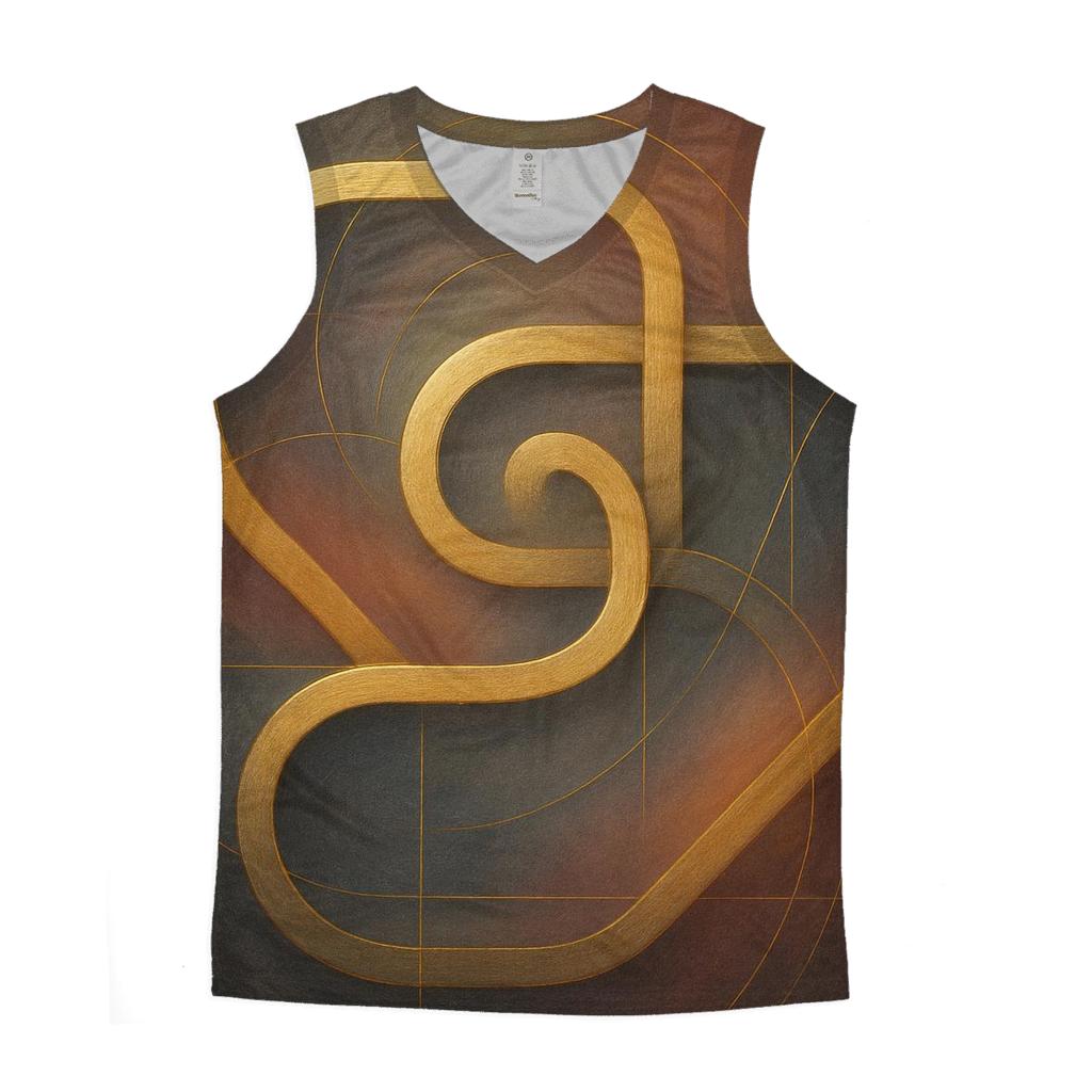 Golden Thread Labyrinth personalized athletic tanks