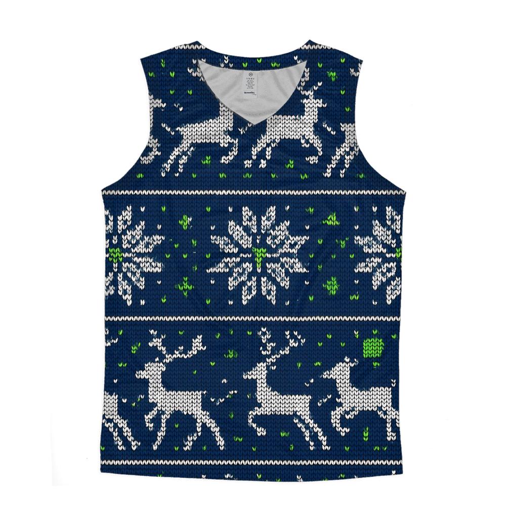 Reindeer Constellation Fair Isle Design custom tank tops
