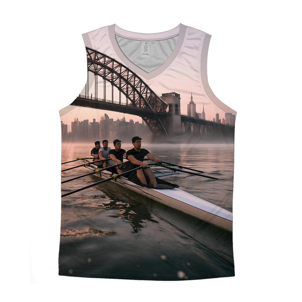 Dawn Rowers Under Hell Gate With The Upper East Side Beyond graphic print tank tops