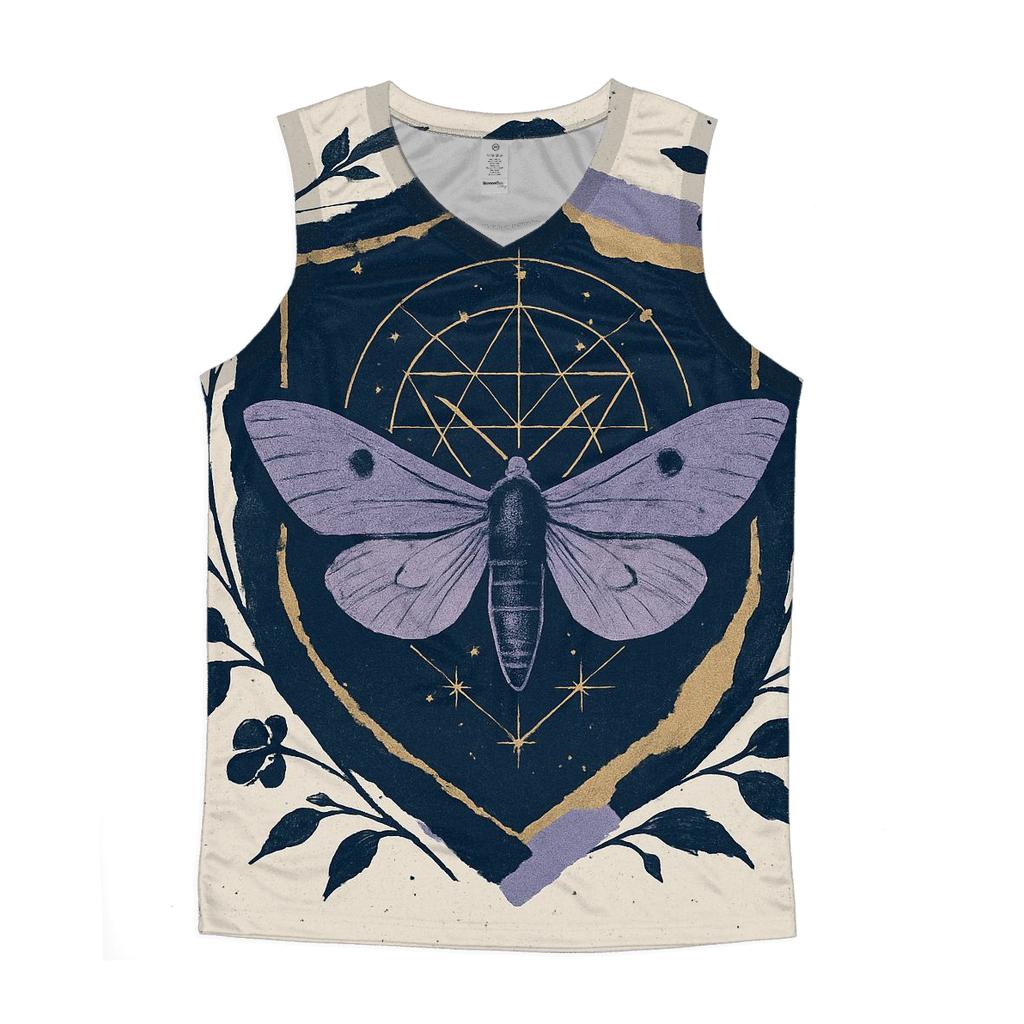 Midnight Garden Collage Crest stylish racerback tanks