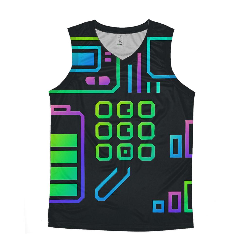 Holographic Pager Screen Icons cotton sleeveless tops