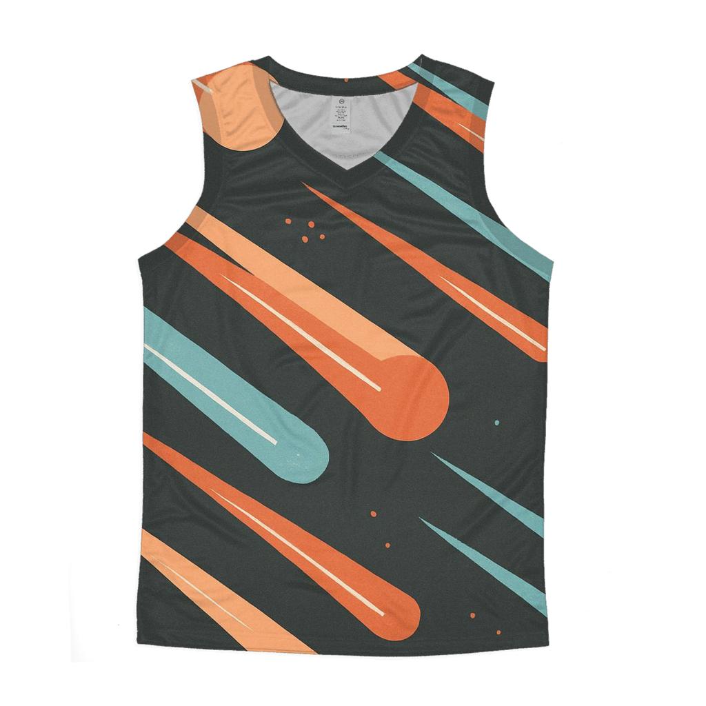 Comet Trail Overprint Drift graphic print tank tops