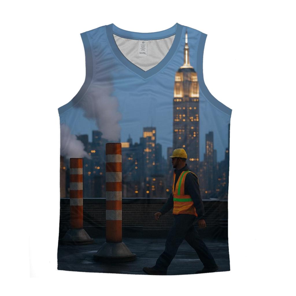 Flatiron District Rooftop Steam Vents In Evening Blue Hour casual summer tank tops