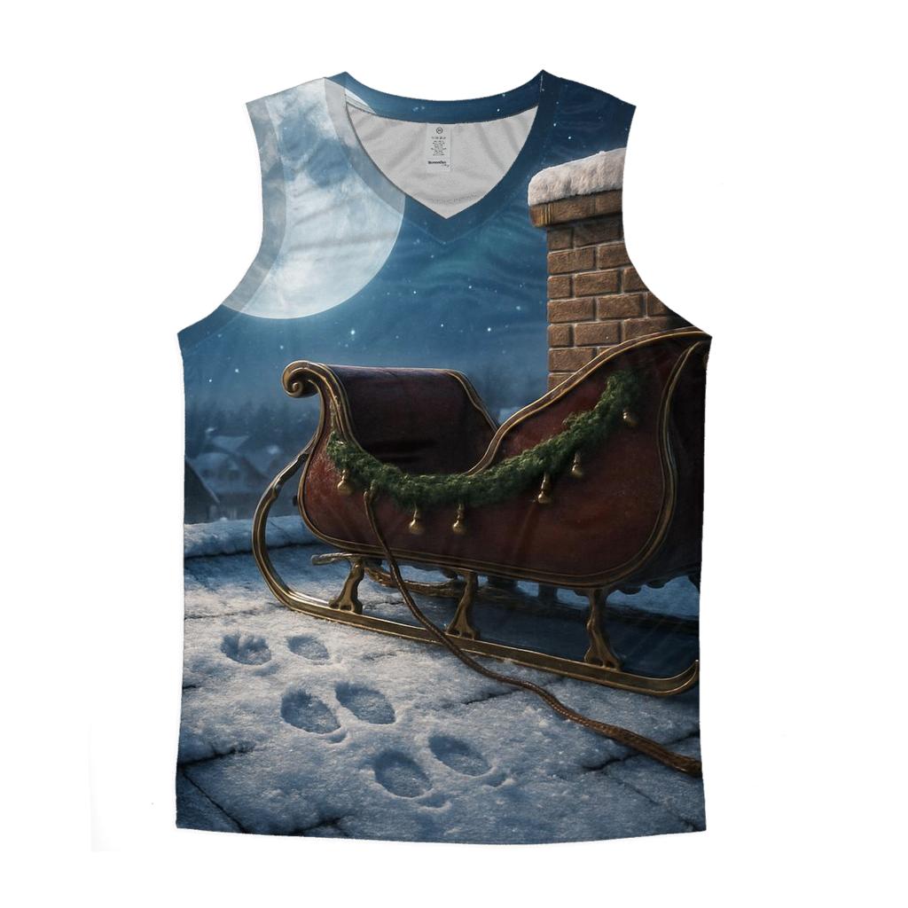 Midnight Sleigh Runners And Moonlit Rooftops custom tank tops