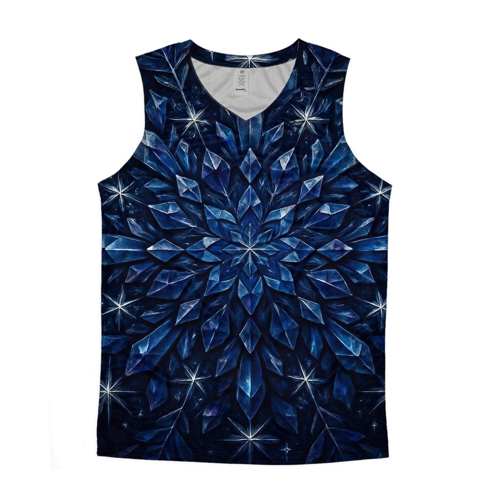 Midnight Crystal Bloom Lattice stylish racerback tanks