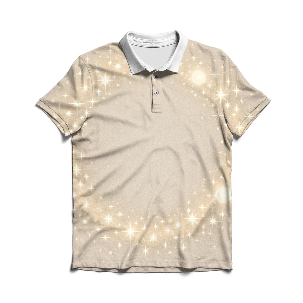 Champagne Halo Constellation casual sports polo shirts