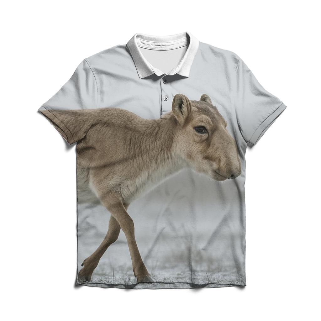 Steppe Breathline Saiga Antelope custom polo shirts