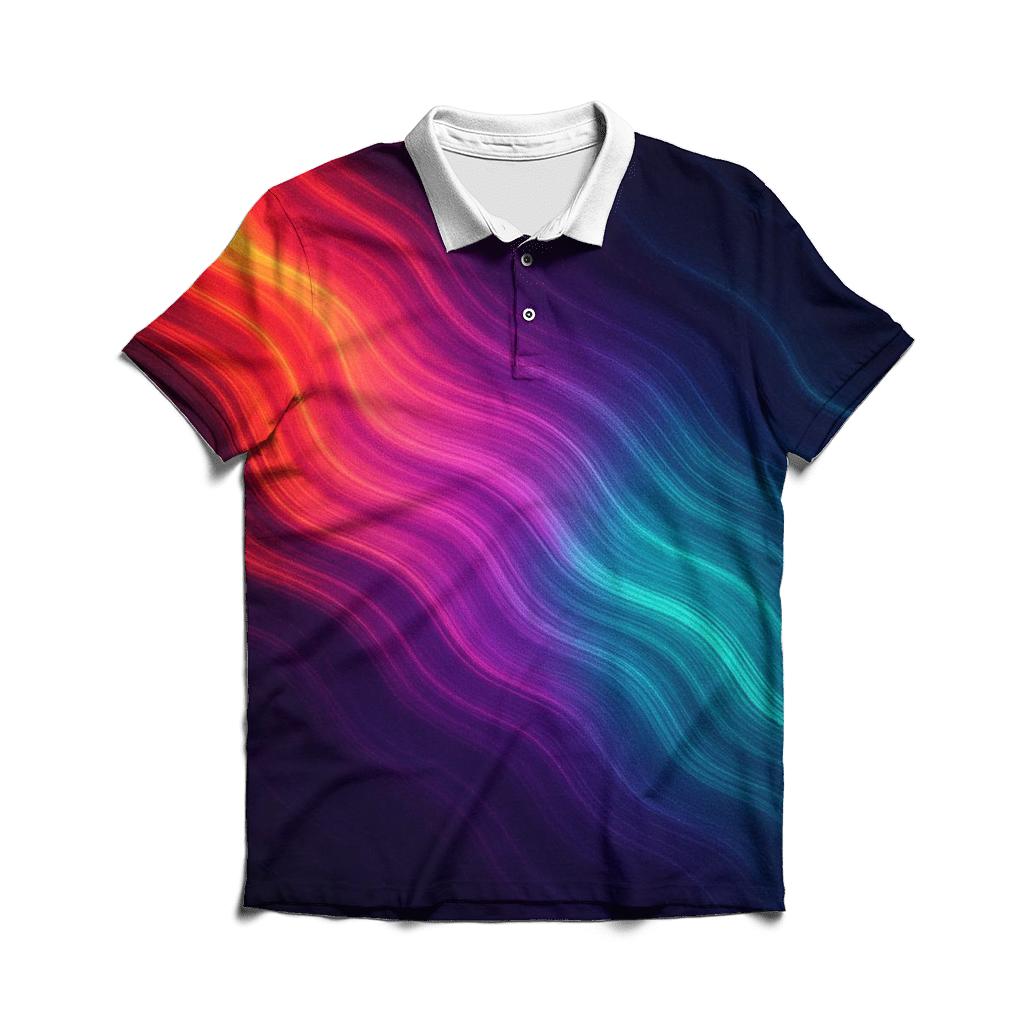 Molten Aurora Spill custom polo shirts