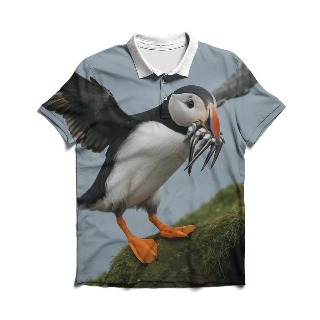 Cliffwind Delivery Atlantic Puffin personalized polo shirts