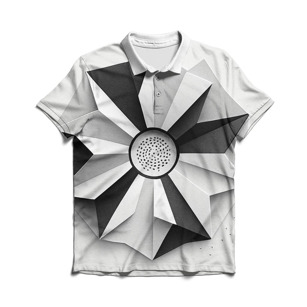 Filter Fold Geometry casual sports polo shirts