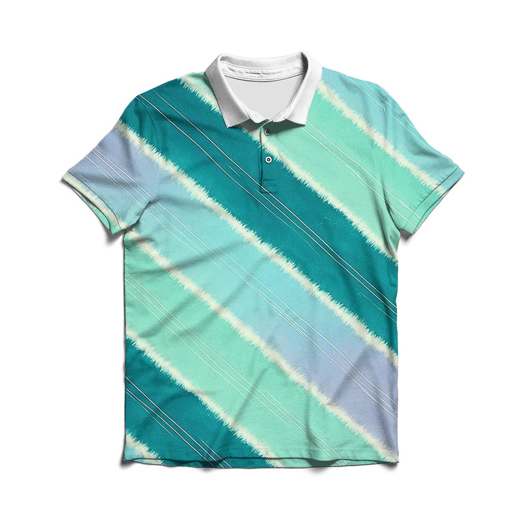Aurora Arashi Diagonal Drift premium cotton polo shirts
