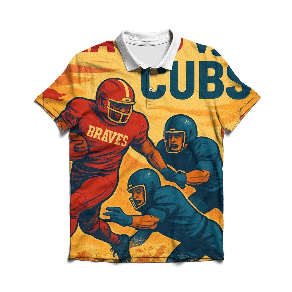 Desert Drumline Kickoff Braves Versus Cubs embroidered polo tops