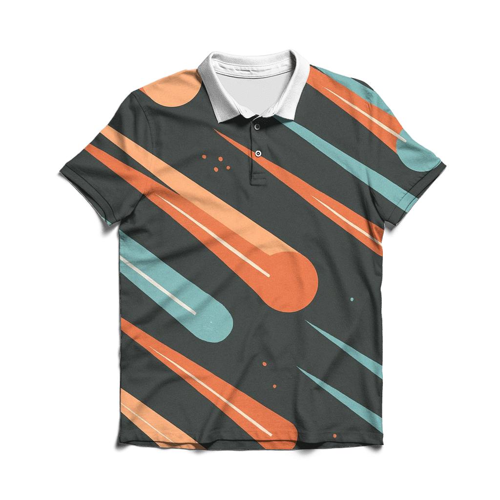 Comet Trail Overprint Drift embroidered polo tops