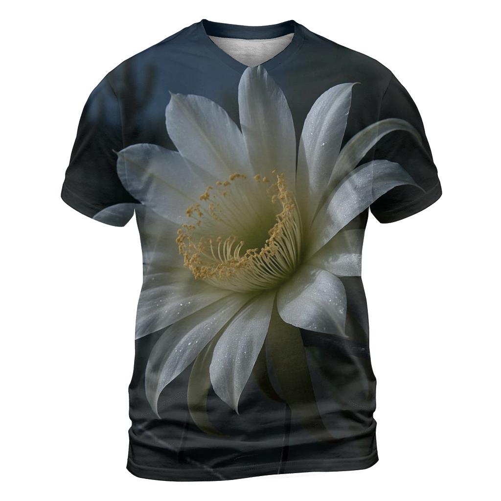 Night Blooming Cereus On A Desert Fence Line creative print fashion shirts