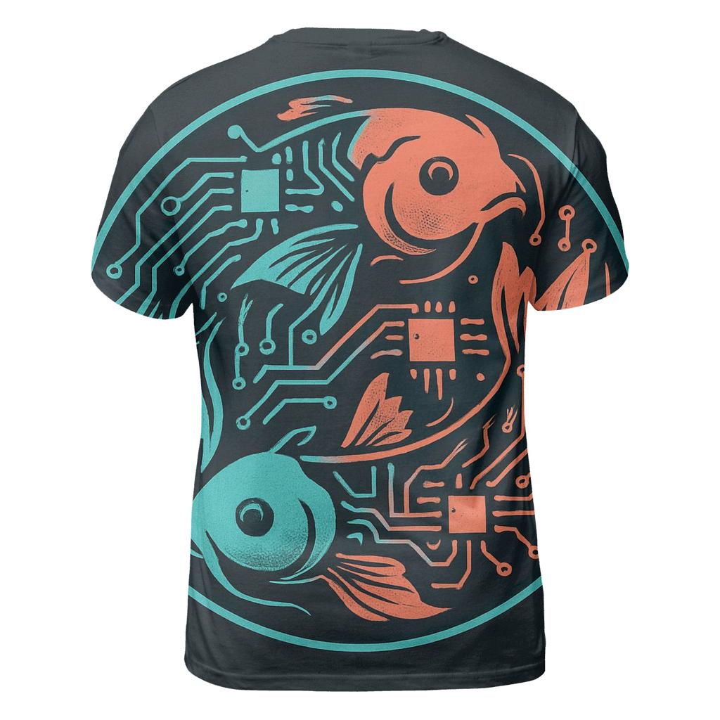 Prismatic Koi Circuit Emblem custom all-over print shirts