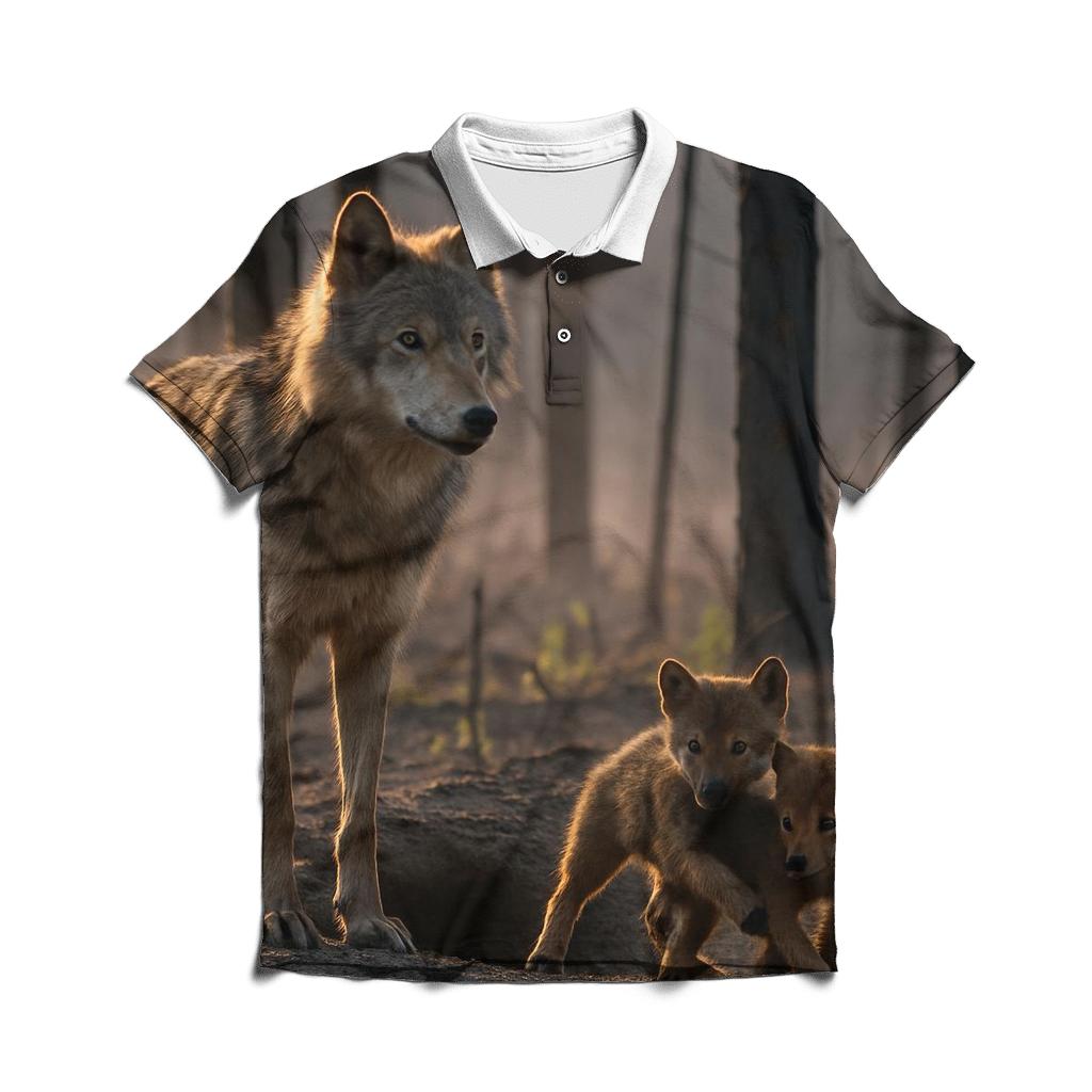 Den Site Pup Counting In Boreal Burn Scar embroidered polo tops