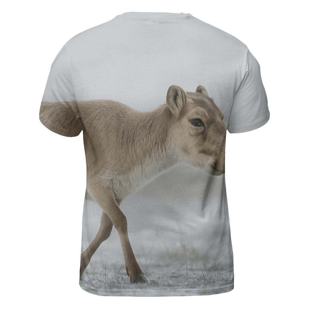 Steppe Breathline Saiga Antelope artistic all-over print tops