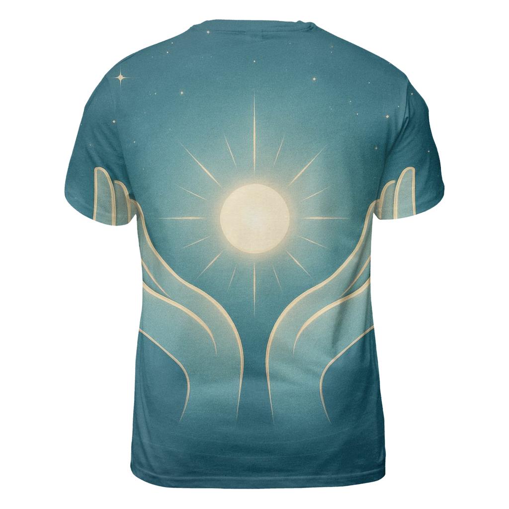 Starlit Open Palms trendy printed shirt styles