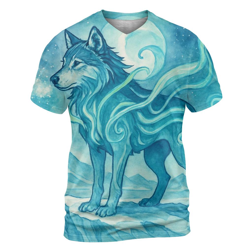 Abyssal Aurora Wolf Sentinel personalized full print shirts
