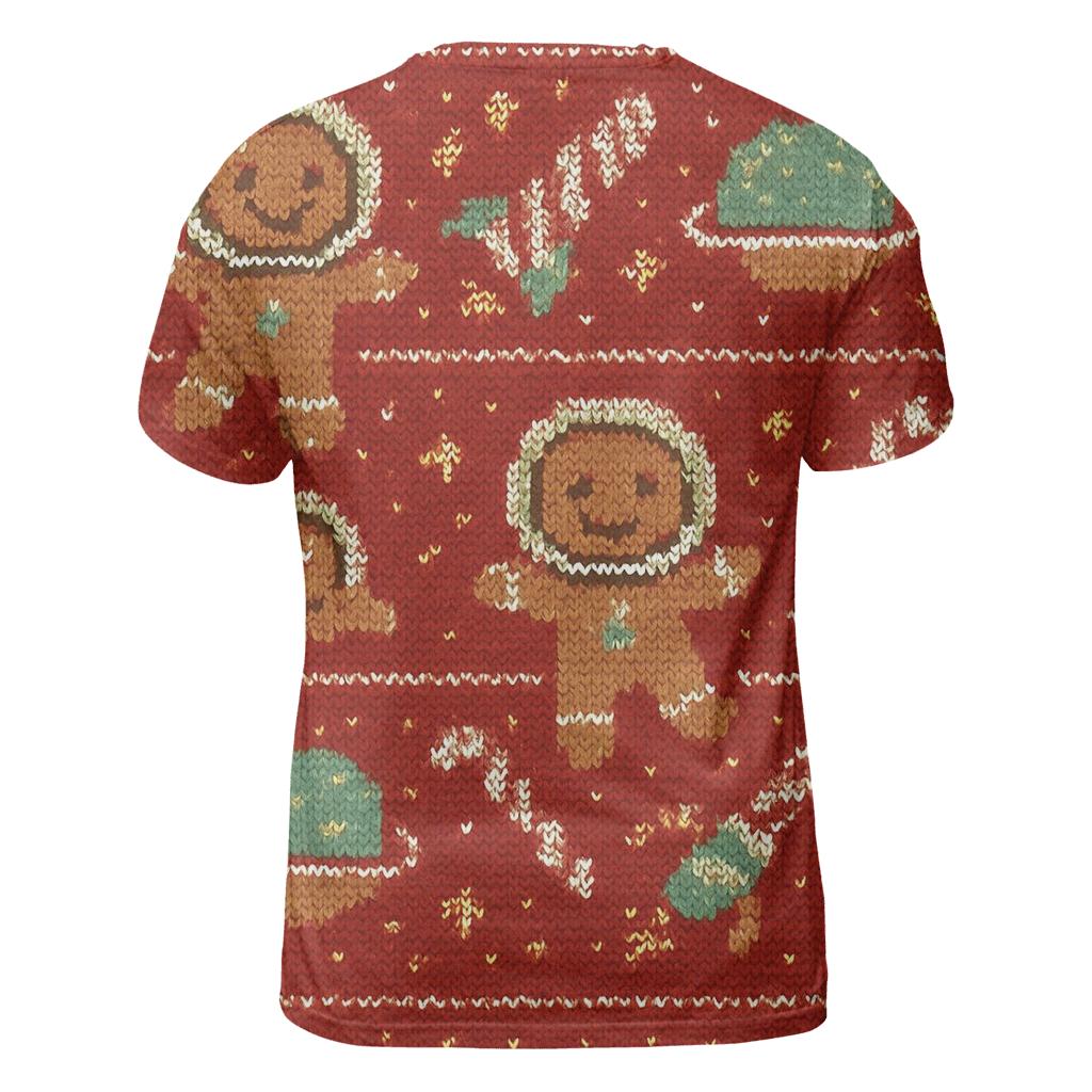 Gingerbread Rocket Row Design designer pattern shirts