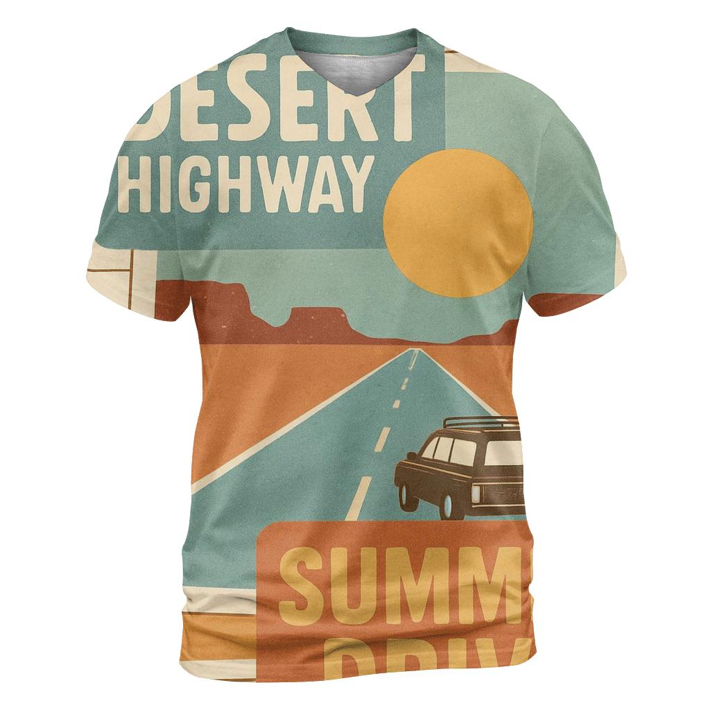 Seventies Road Trip Postcard Collage personalized full print shirts