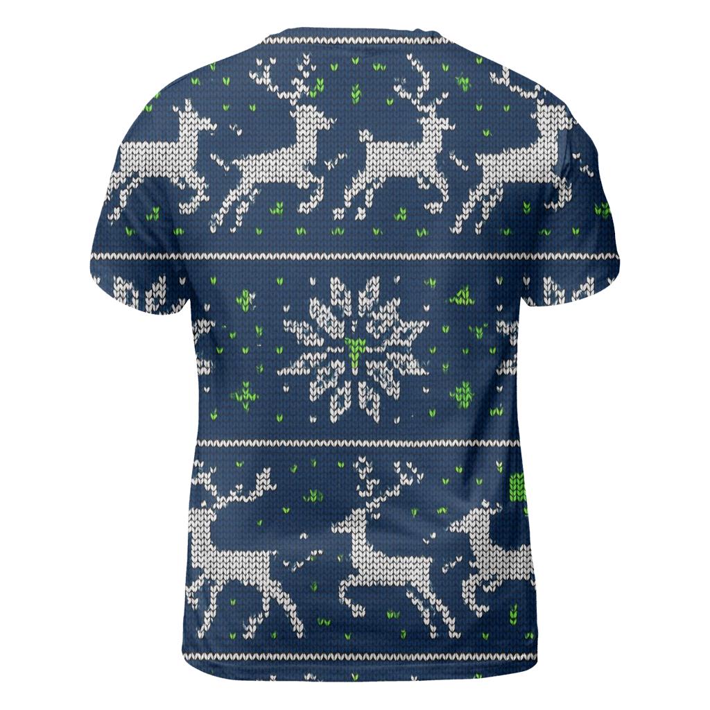 Reindeer Constellation Fair Isle Design vibrant all-over design tees