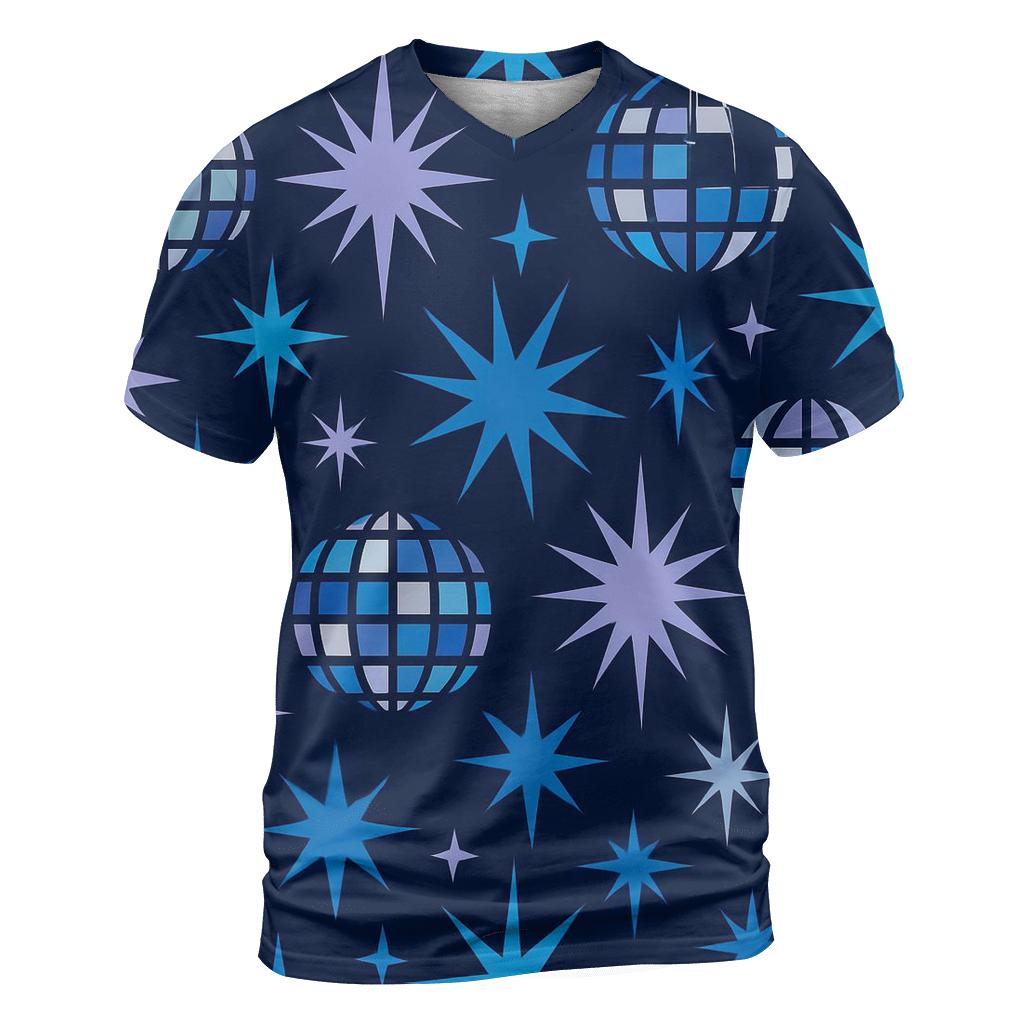 Disco Mirror Starburst Grid creative print fashion shirts