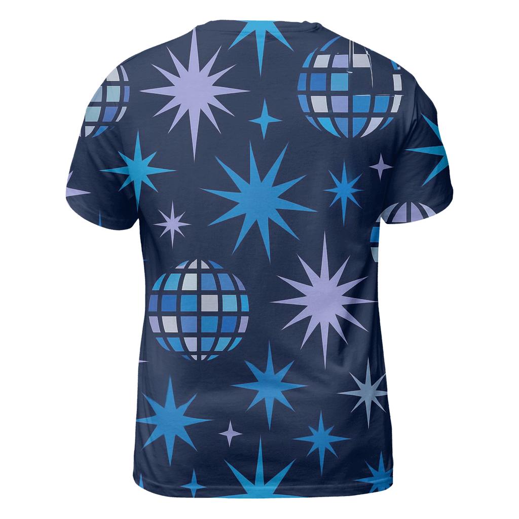 Disco Mirror Starburst Grid creative print fashion shirts