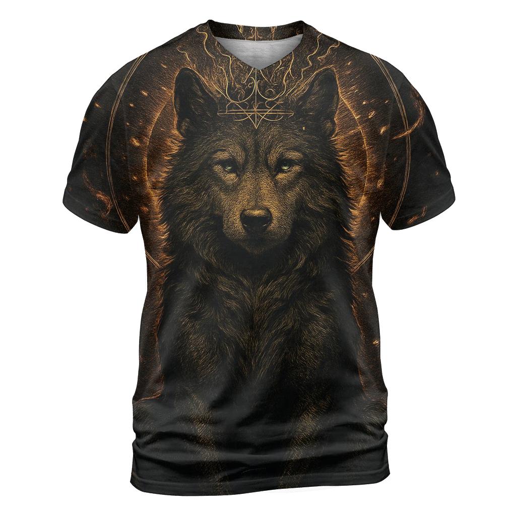 Golden Ashen Wolf Crown Ritual custom all-over print shirts
