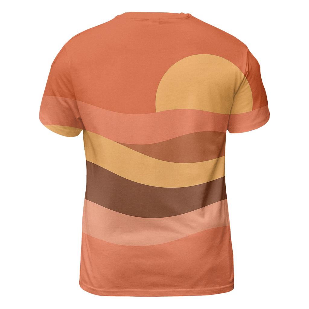 Sunset Wave Horizon Bands trendy printed shirt styles