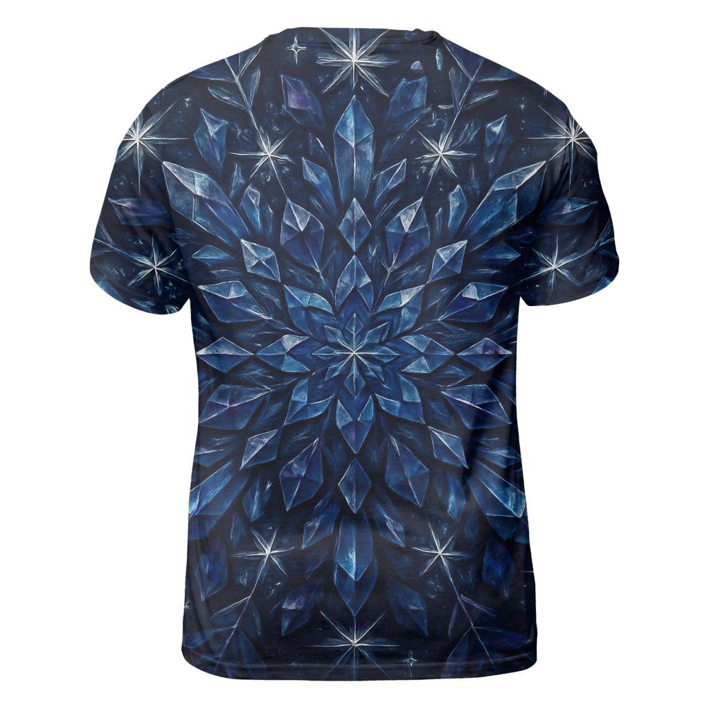 Midnight Crystal Bloom Lattice creative print fashion shirts