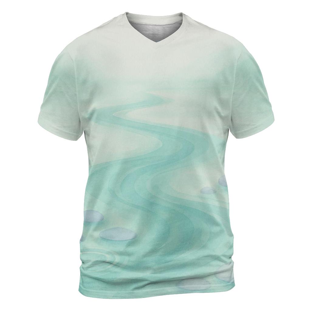 River Of Stillness artistic all-over print tops