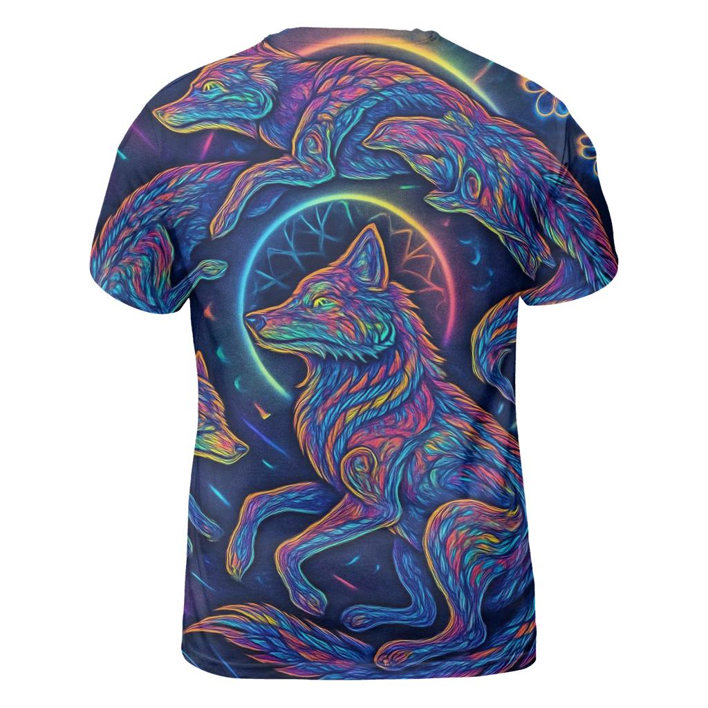 Prismatic Dreamweave Wolf Pack unique graphic print tees
