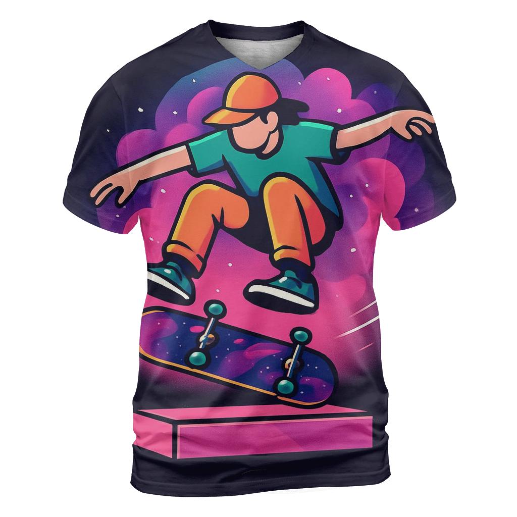 Nebula Street Skate Flow creative print fashion shirts