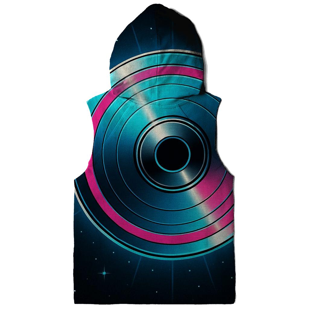 Laser Disc Galaxy Rings embroidered hoodies